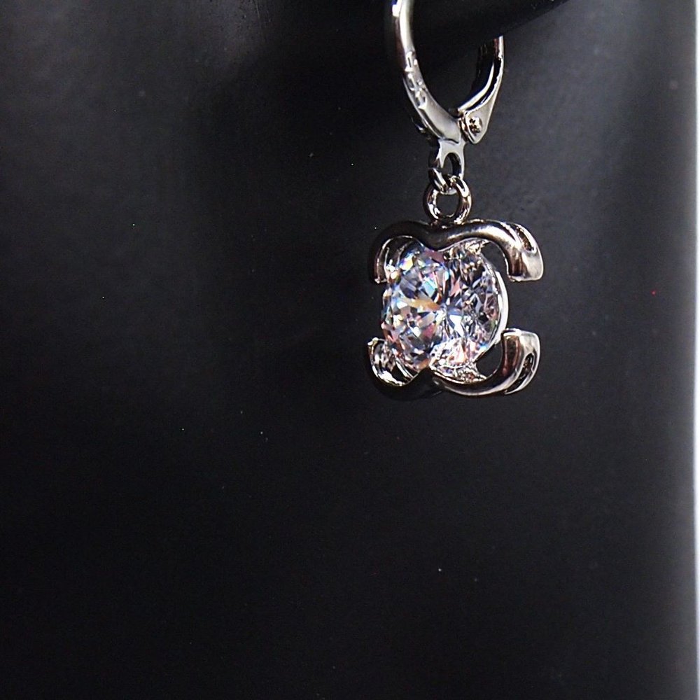 ⭐Bundle Sale⭐ 4Pc. Diamond Earrings and Necklace Set Solid 925 Sterling Silver - Picture 8 of 9